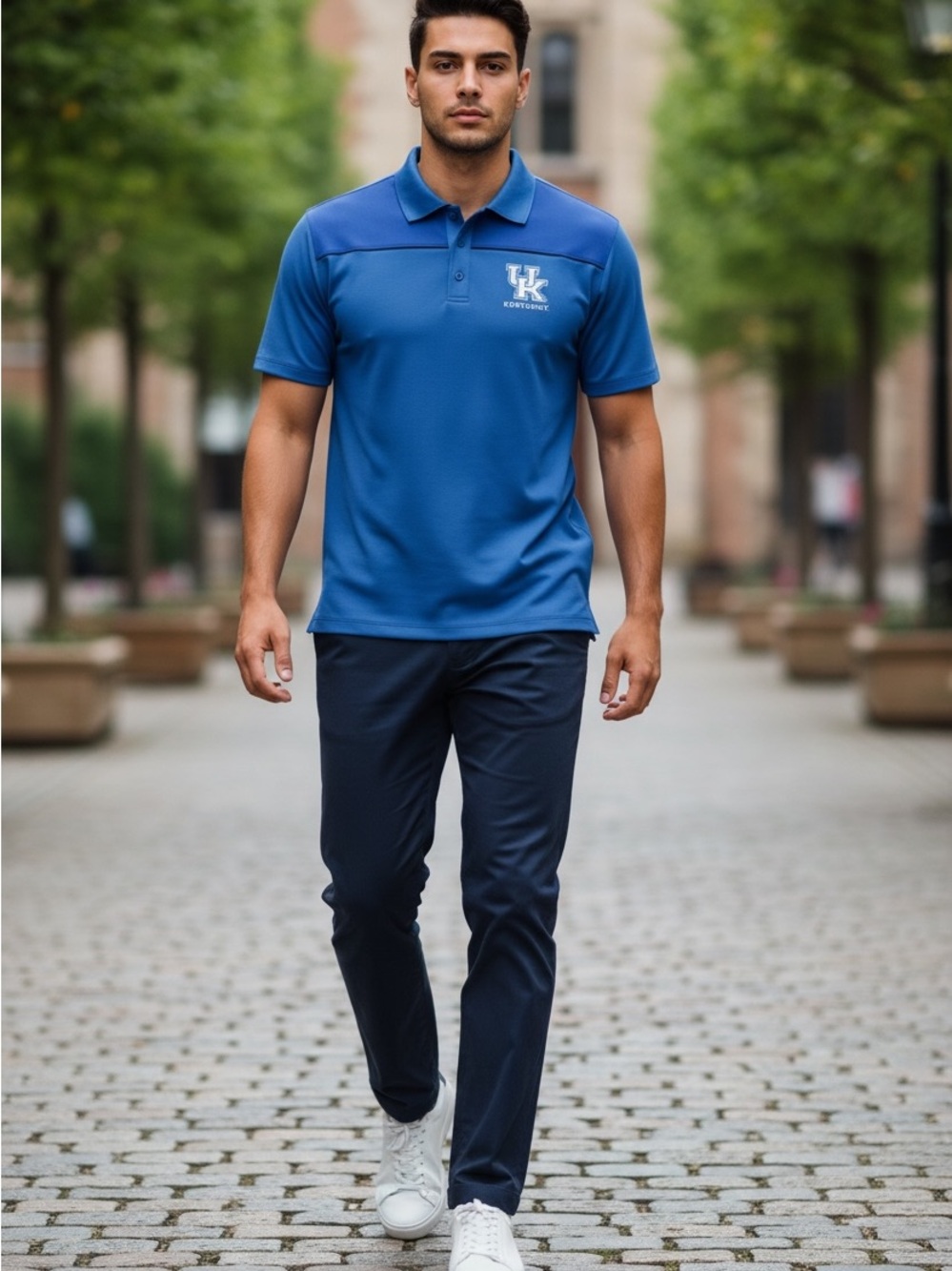 Kentucky Blue Men's Performance Polo - Picture 2 of 5